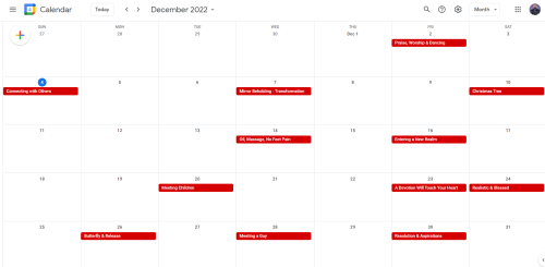 My Heavenly Calendar-December 2022-Vivian